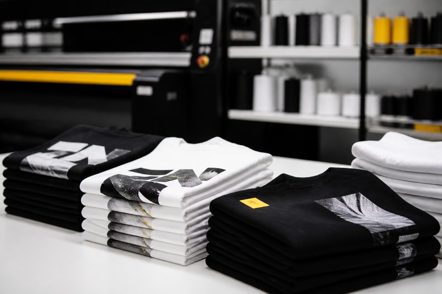 Gefaltete, bedruckte Textilien in der Produktion – optimierter Versand